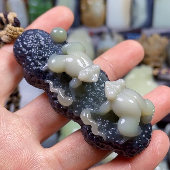 和田玉未镶嵌挂件