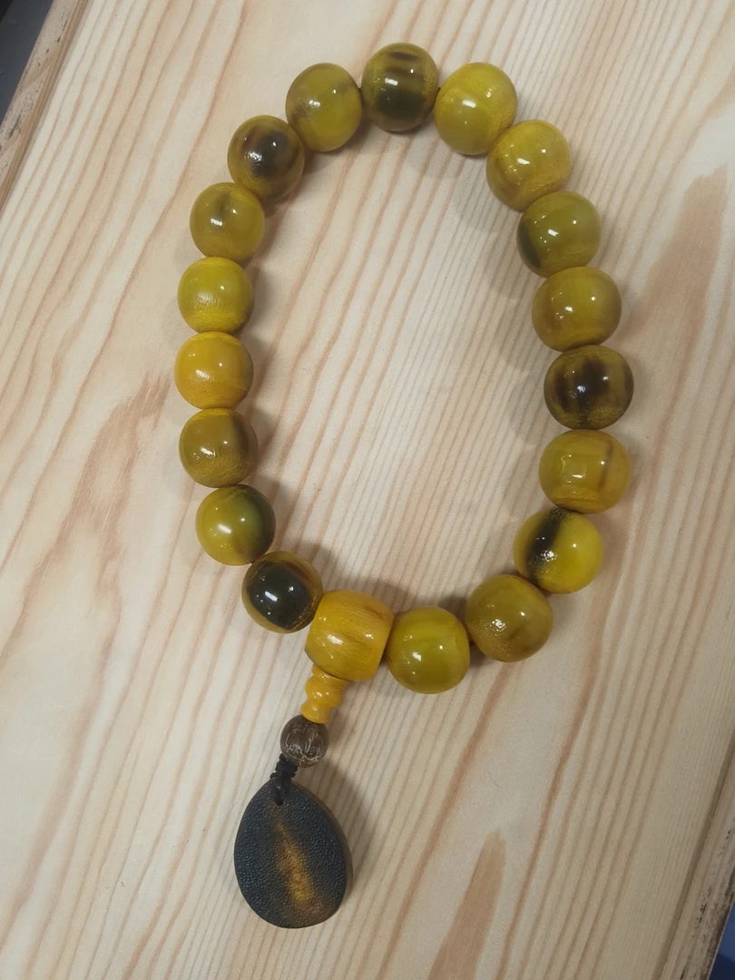 定制木珠黄玉化手持-4638
