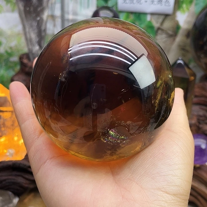 珠宝半成品未镶嵌水晶黄水晶球