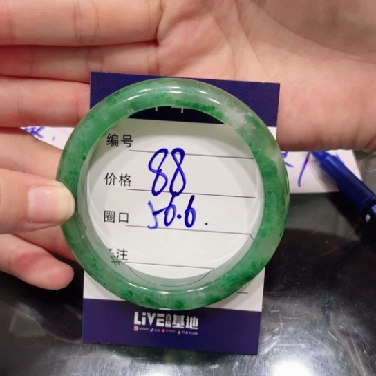 石英质玉（非洲翠）未镶嵌手镯