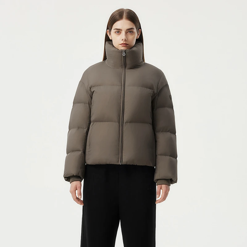 坦博尔好羽绒女士简约95鸭绒加厚羽绒服TBF520362Z【C】