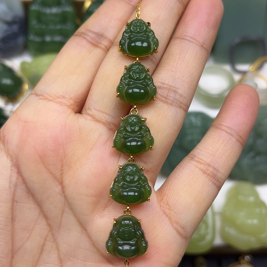 和田玉银S925镶嵌手链