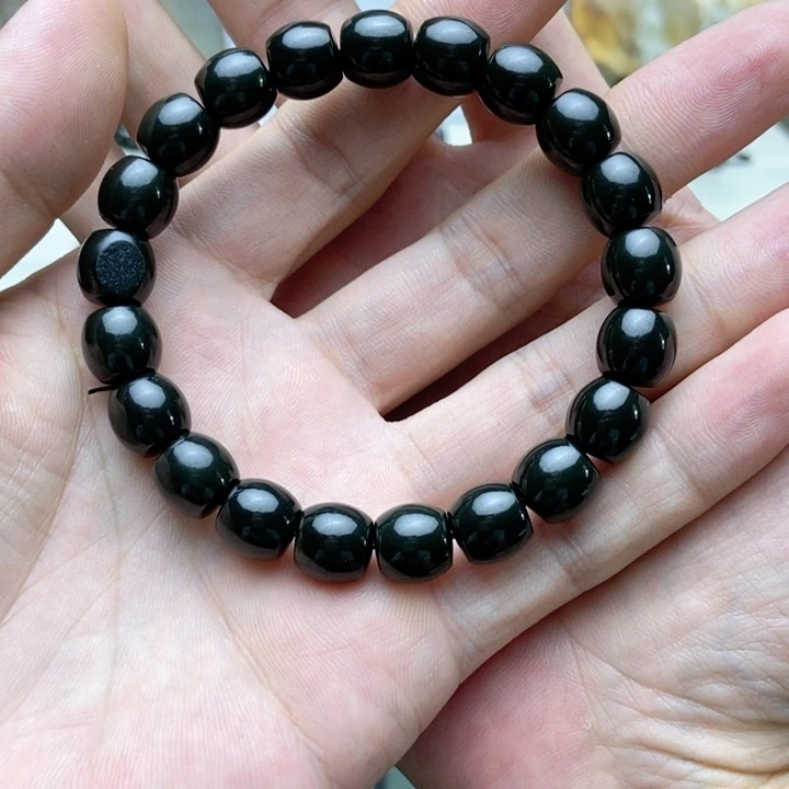 手链未镶嵌和田玉（青玉）新疆塔青卡10鼓珠手串顶顶货