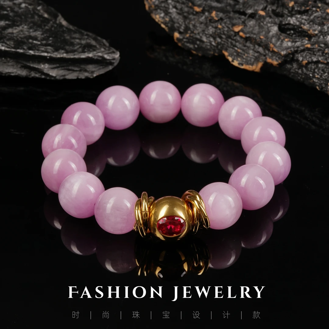 【雅韵】天然紫锂辉 淡紫柔光细腻手串