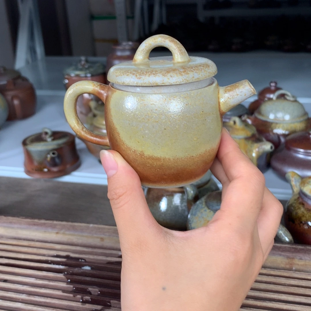 茶壶紫砂纯自然柴烧