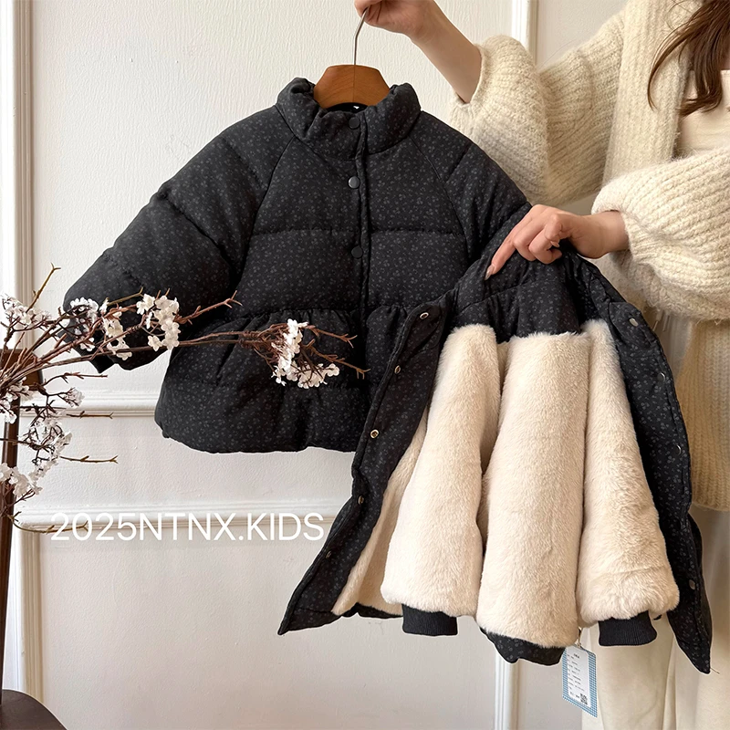 女童加厚过冬碎花棉服外套Q2501556-1