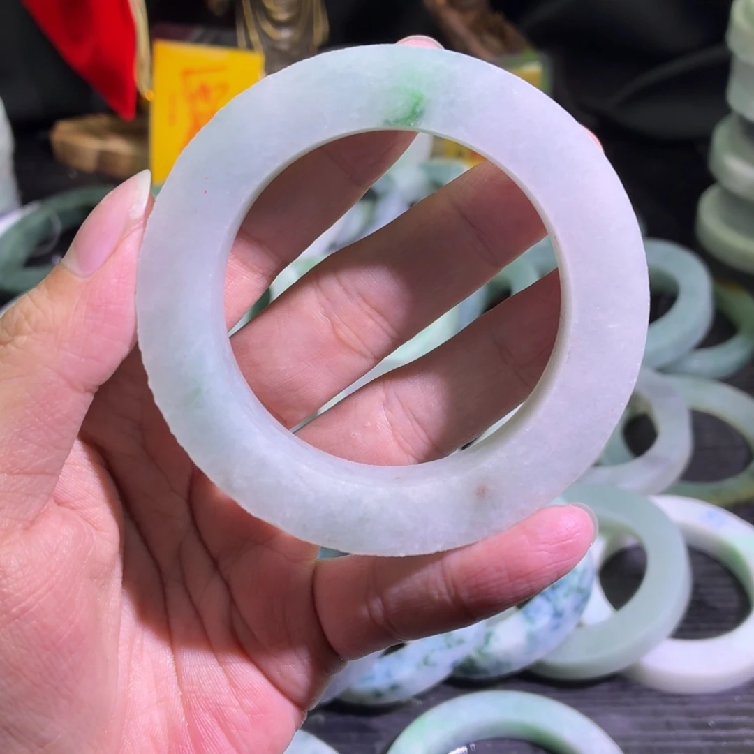 定制翡翠未镶嵌天然翡翠A货毛胚手镯定制