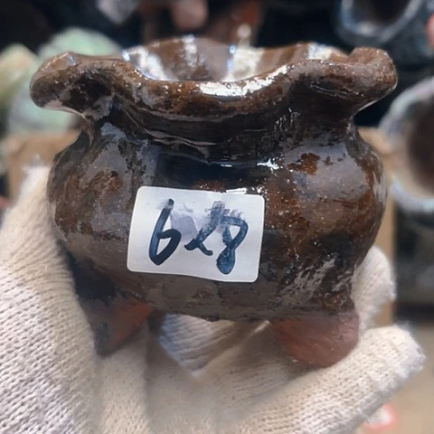 红陶粗陶花盆手工