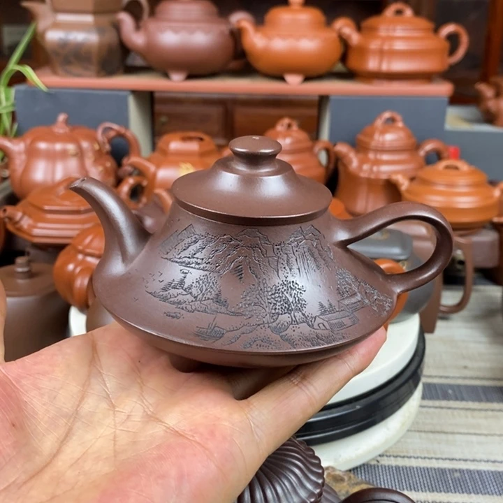 茶壶紫砂云炉180-260cc原矿老紫泥特价