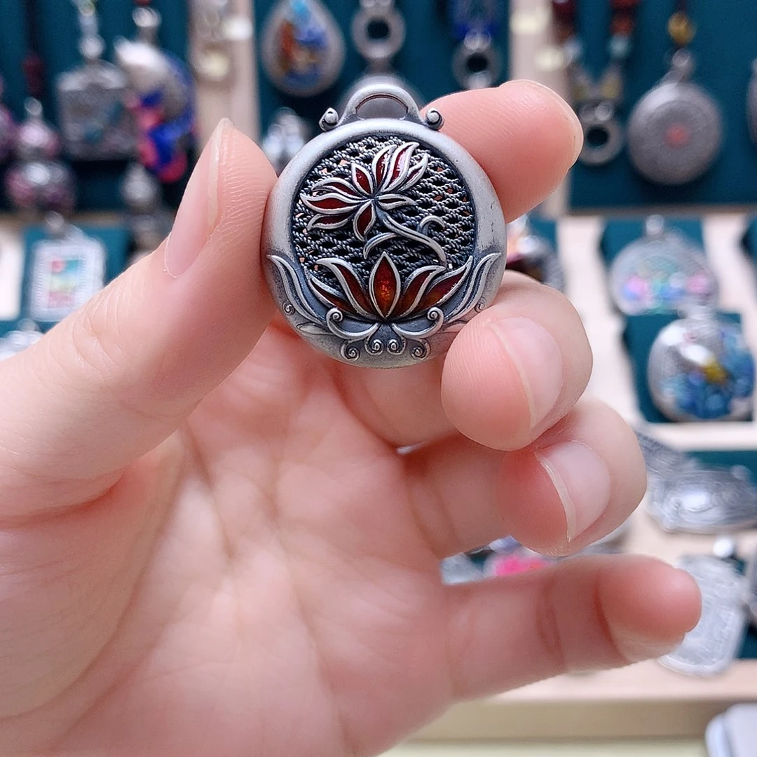 足银玻璃足银999吊坠