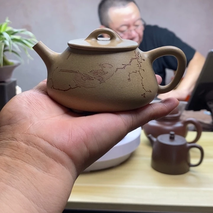 【闪购商品】茶壶本山绿泥風***7平盖石瓢容量170