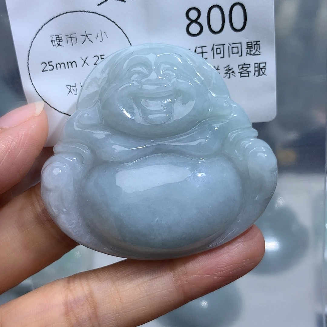 翡翠未镶嵌颈饰800。