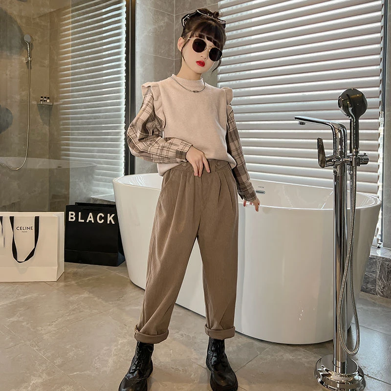 女童套装春秋款新款秋装女大童洋气时髦秋季秋季母女亲子装