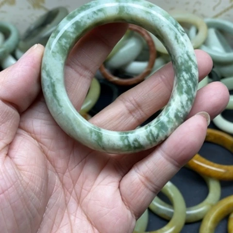 未镶嵌蛇纹石玉手镯清*.