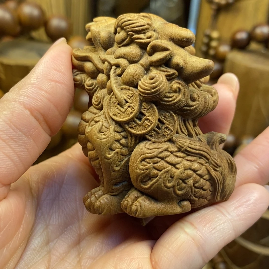 檀香木把件老山檀香奶香把件微暇