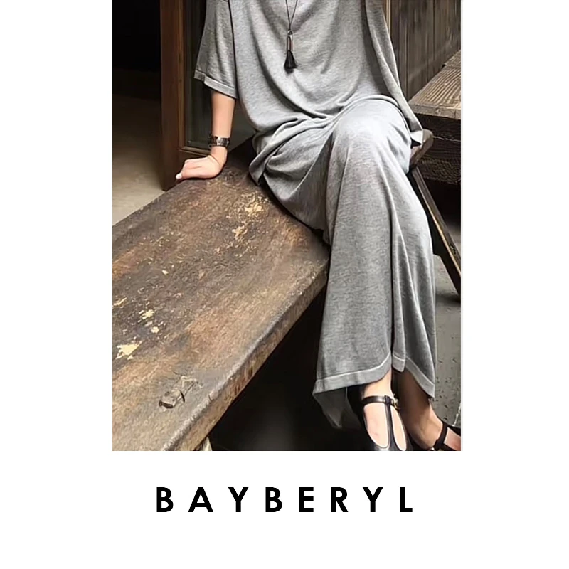 BAYBERYL老贝胖丁裙*天斯三醋抽绳松紧百搭针织半裙YQ5D2603