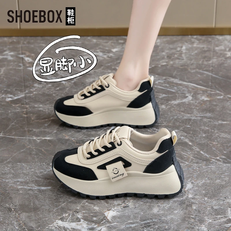 SHOEBOX鞋柜鞋子女款2025春季新款学生运动跑步鞋时尚休闲女鞋