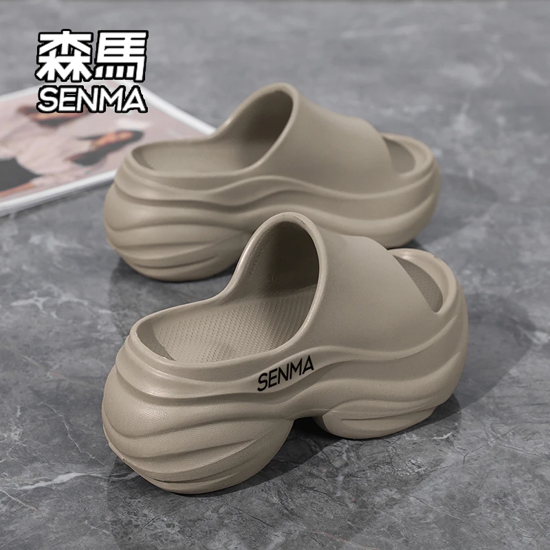 SENMA/森马厚底拖鞋女款夏季外穿2026新款防滑时尚海边沙滩一字拖