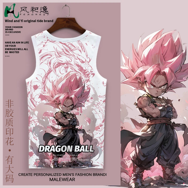 七龙珠动漫周边无袖T恤男设计感小众二次元卡通印花背心大码坎肩