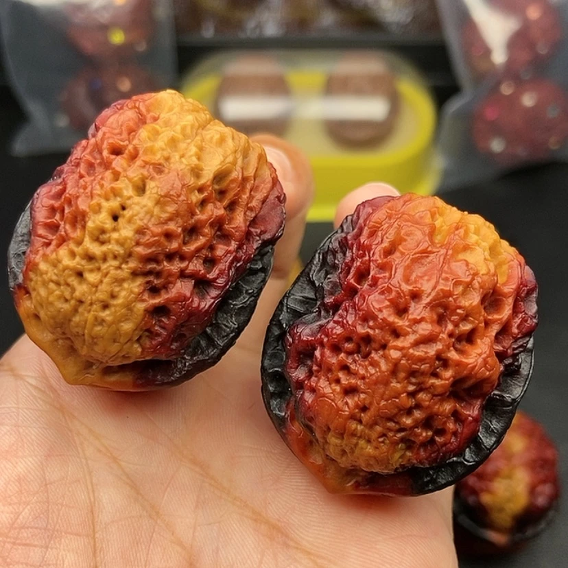 【闪购商品】把件文玩核桃41尺鱼子纹金蟾