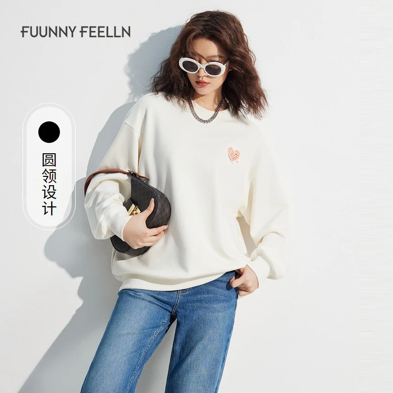 【达人专属】圆领卫衣女绣花时尚洋气FM00851