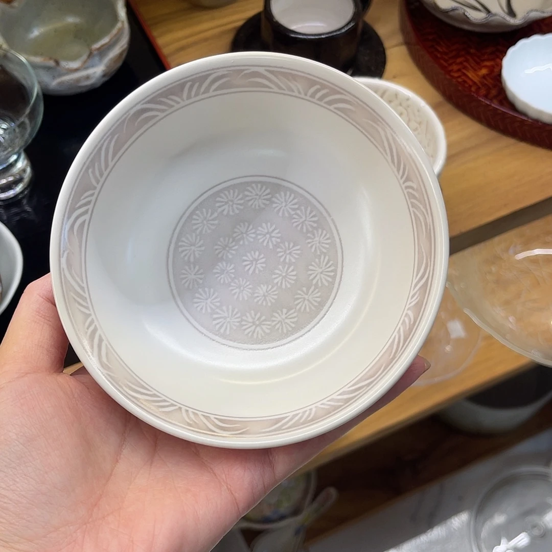 松***鼠瓷片橘吉三岛手风格干饭碗