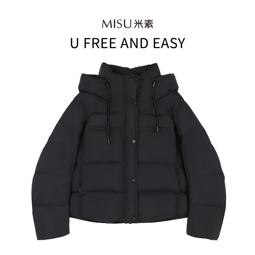 【90白鹅绒】MISU米素时尚保暖简约短款气质鹅绒服125D685
