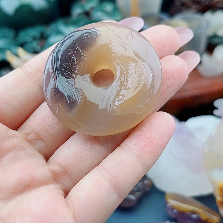 渔***海未镶嵌玛瑙手饰吊坠