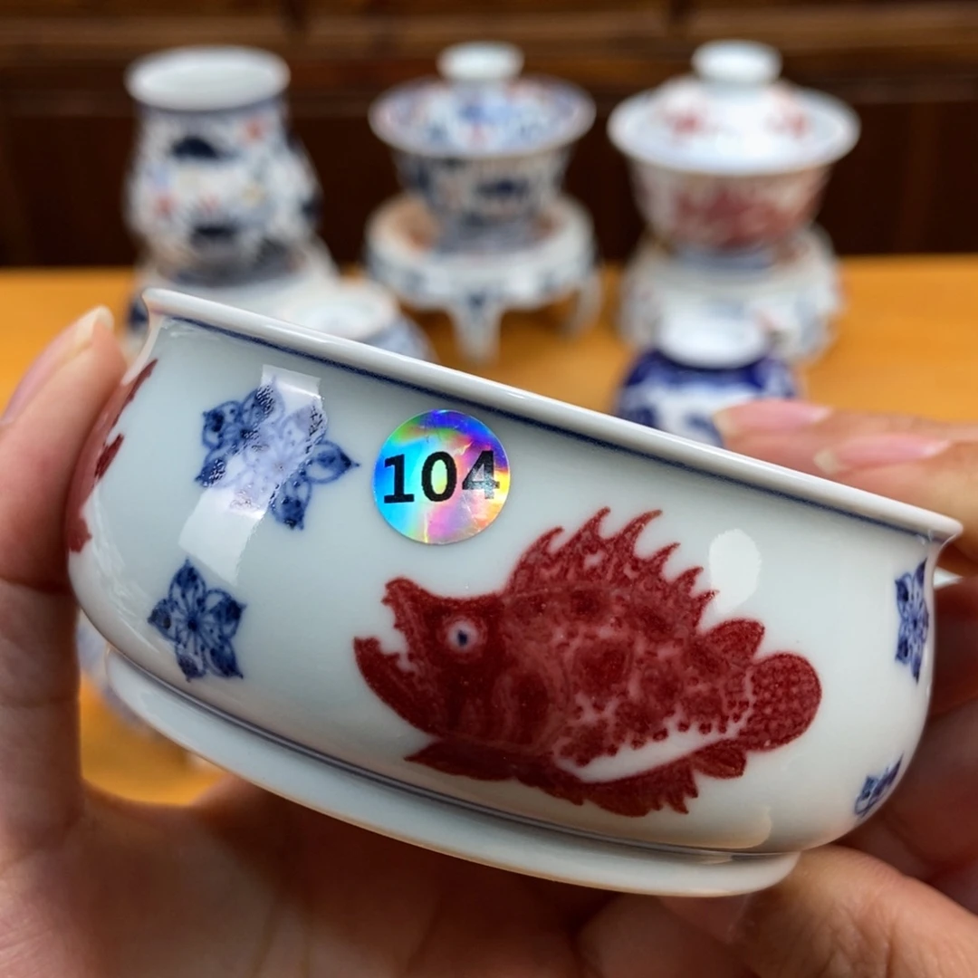 手绘现代茶具，非古董