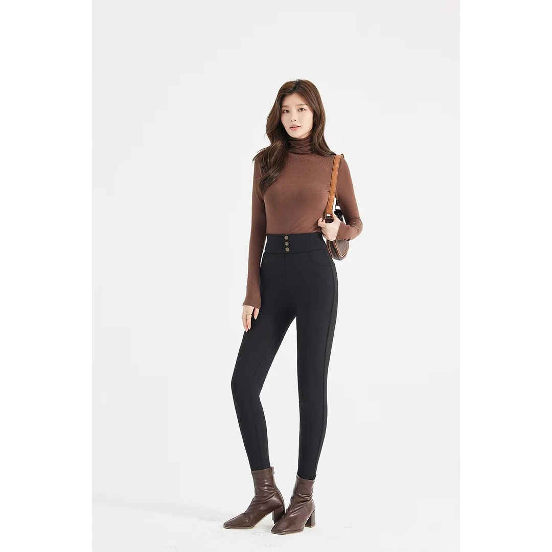 8333款-2024新款时尚加厚小众设计修身显瘦鹅绒裤