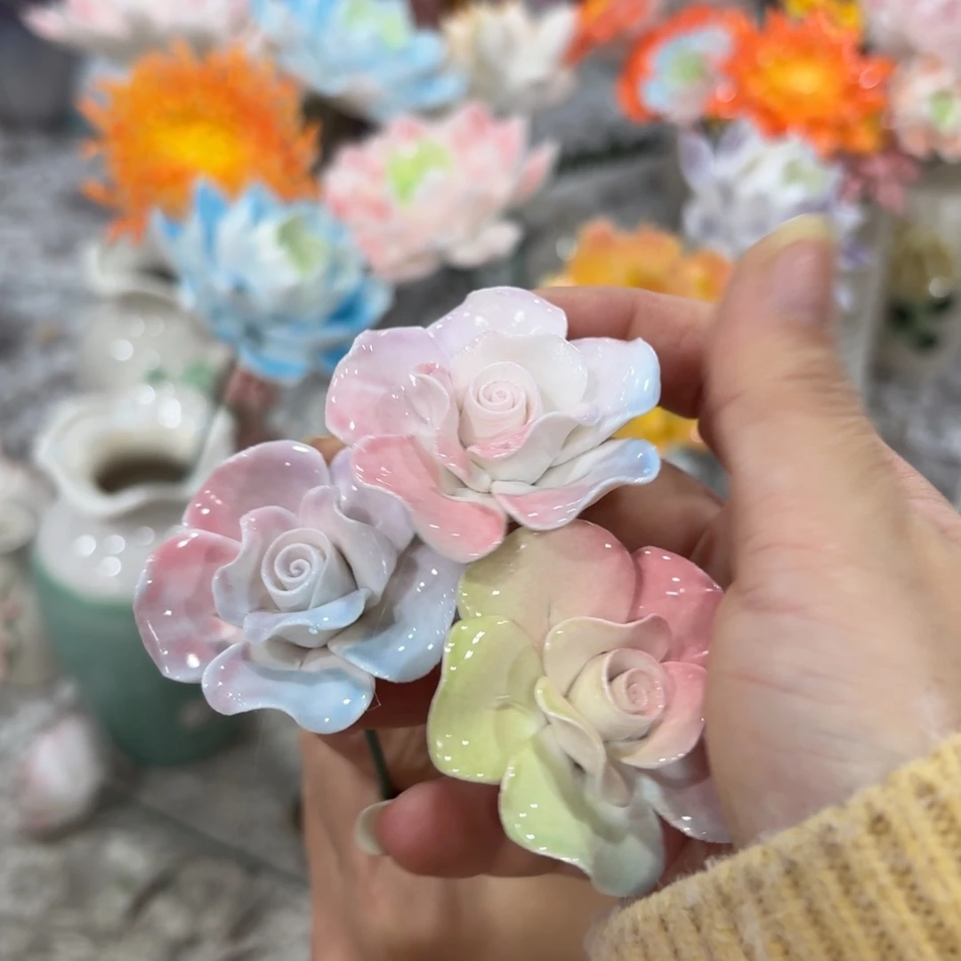 陶瓷花拍满20元发货爱退款拉黑