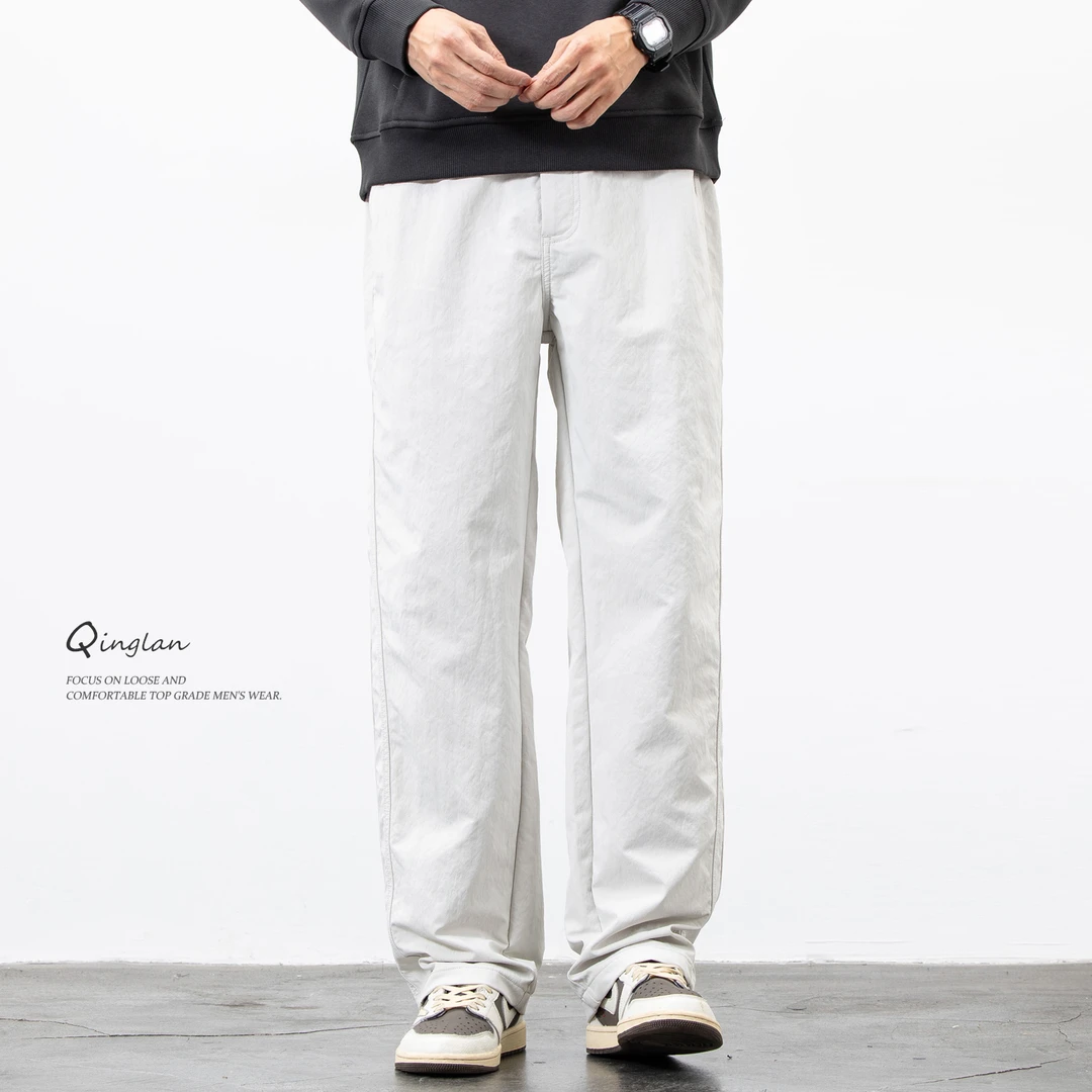户外休闲裤男直筒宽松潮流百搭长裤2025新款秋季百搭聚酯纤维裤子