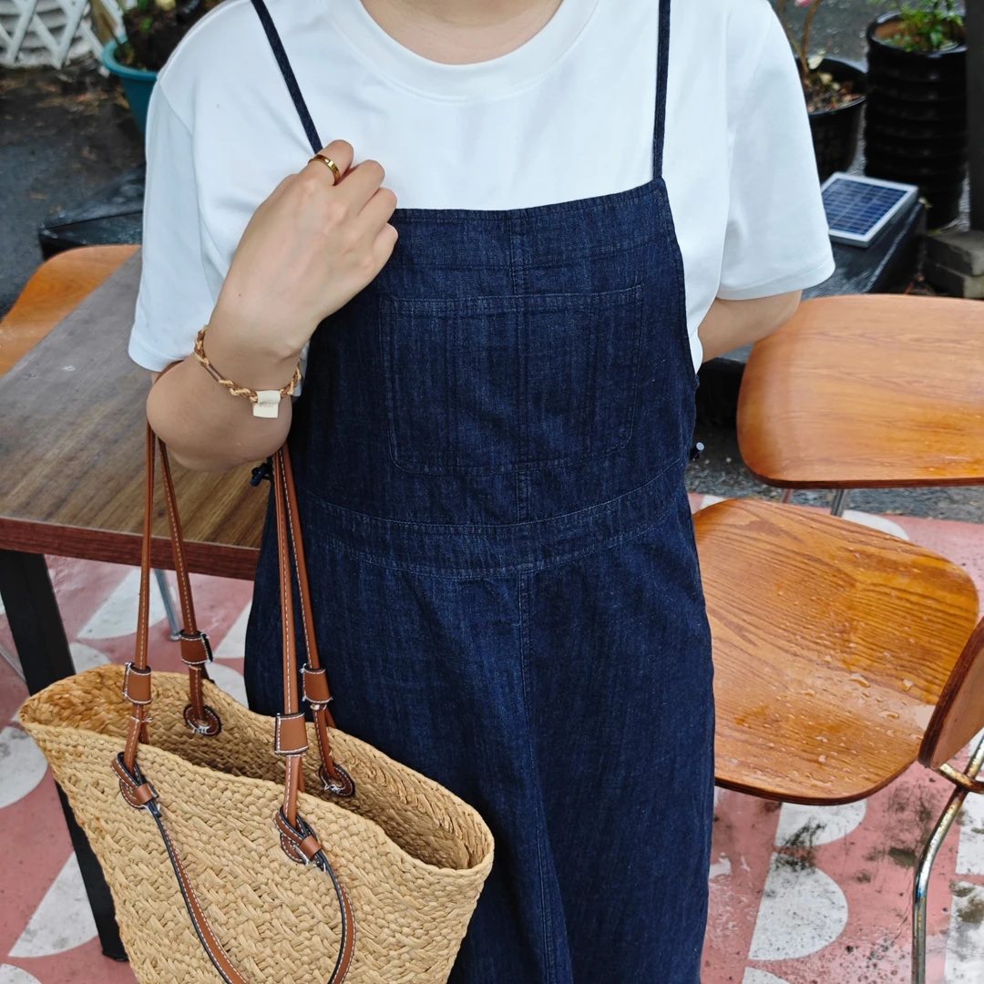 LOV3牛仔背带裙女夏2025新款休闲减龄气质时尚大码女装显瘦