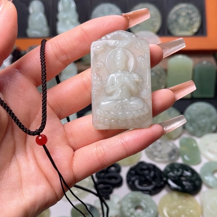 岫玉吊坠(赠链)未镶嵌波*