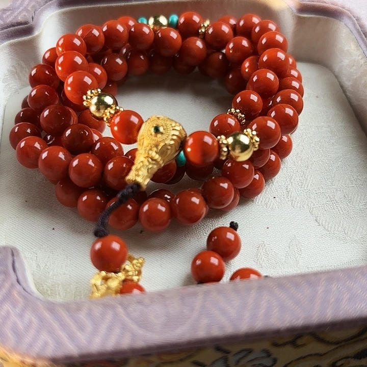 南红玛瑙银S925镶嵌项链