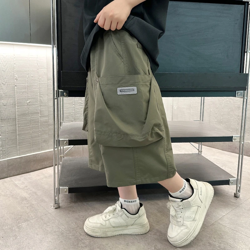 【实体品质】男童夏季工装短裤大儿童2025新款帅气五分中裤男孩炸街