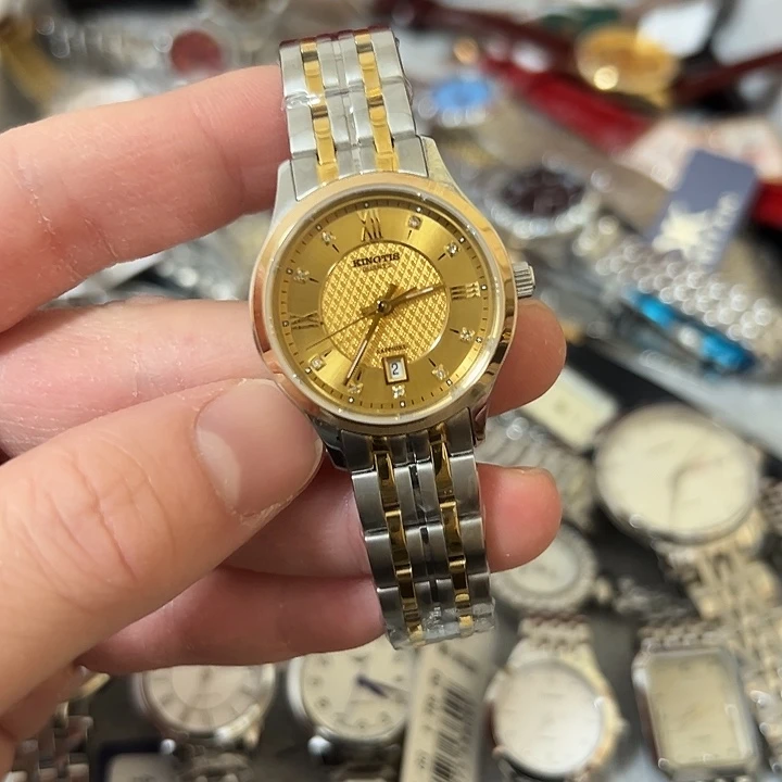 好****钢牛皮（革）钢石英机芯