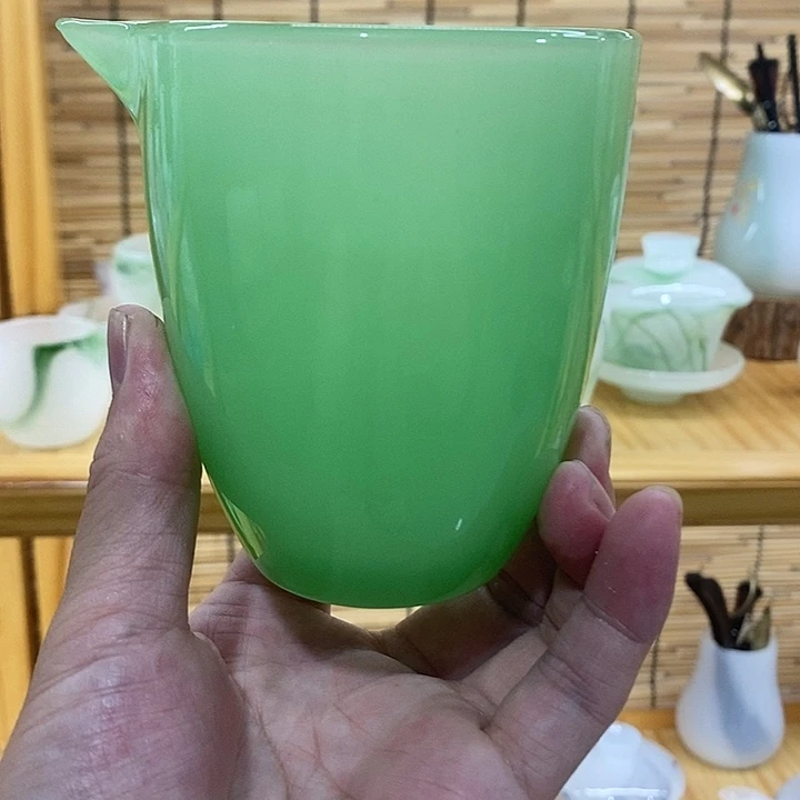 手工艺品琉璃苹果绿公杯