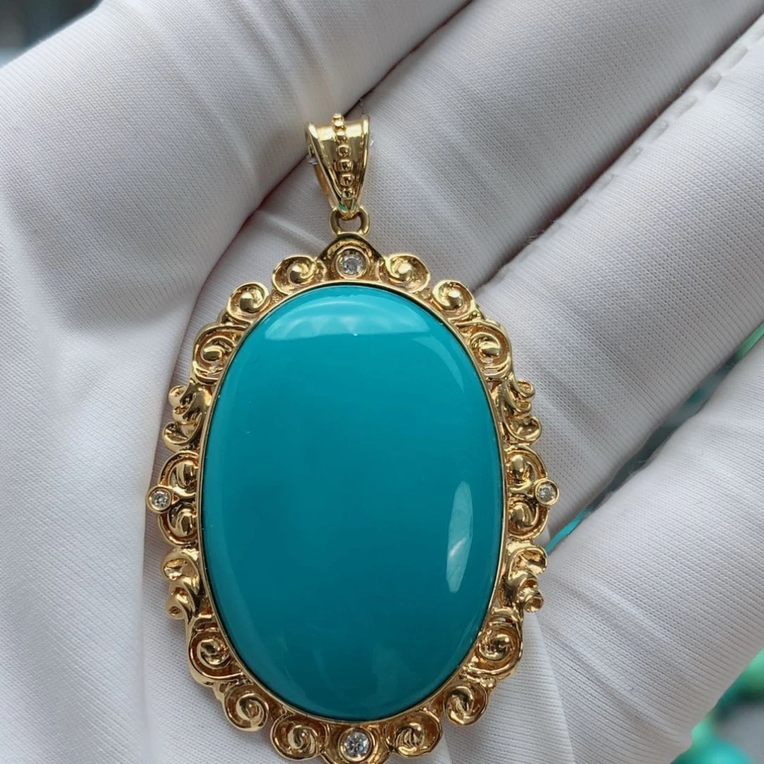 绿松石其他18K金镶嵌