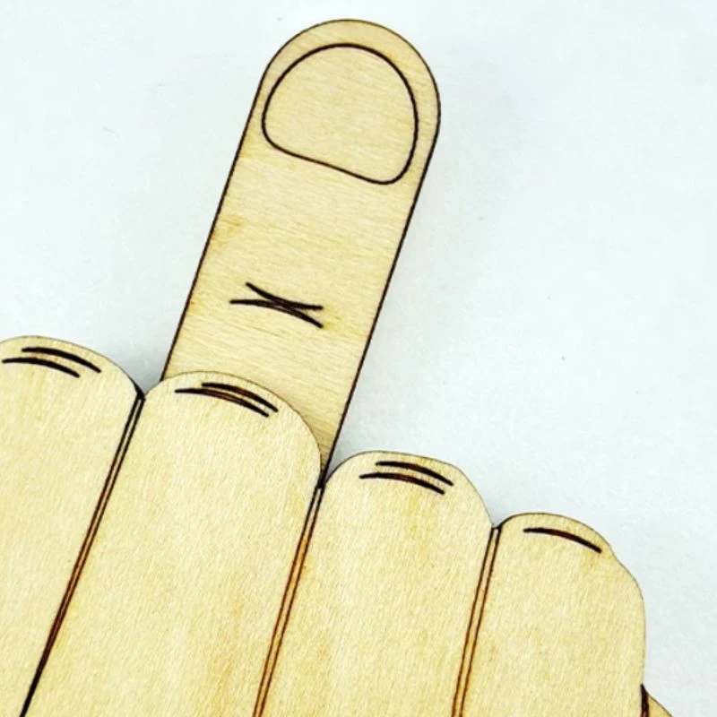 铜合金胸针 可弹射竖中指胸针大拇指恶搞社交别针趣味悍匪胸针