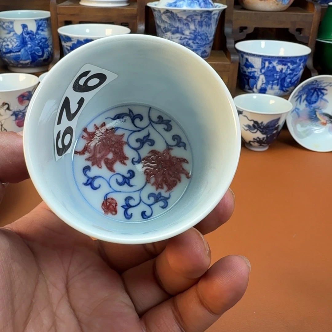 陶杯子景德镇全手工手绘陶瓷