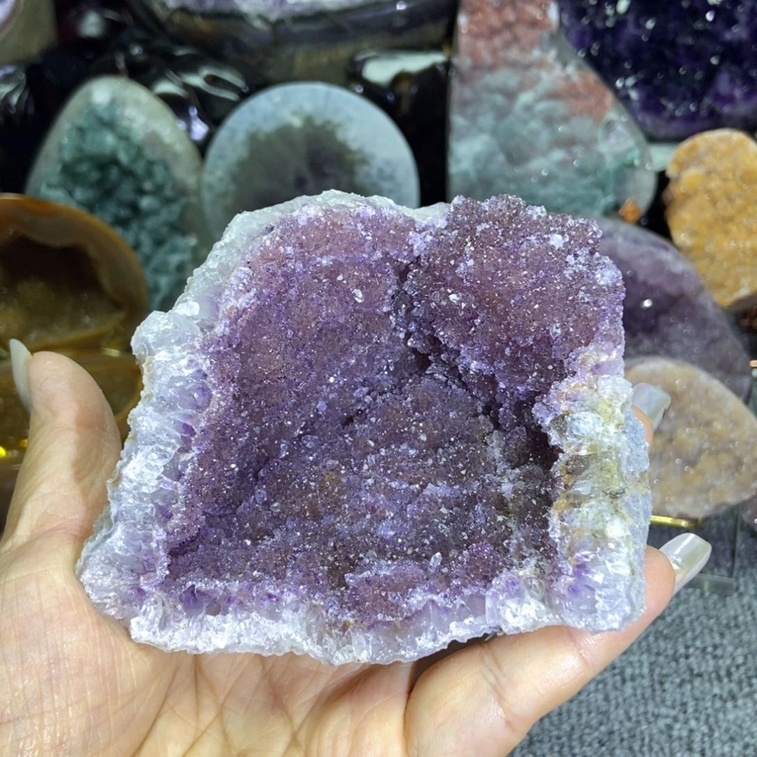 紫晶摆件未镶嵌水晶