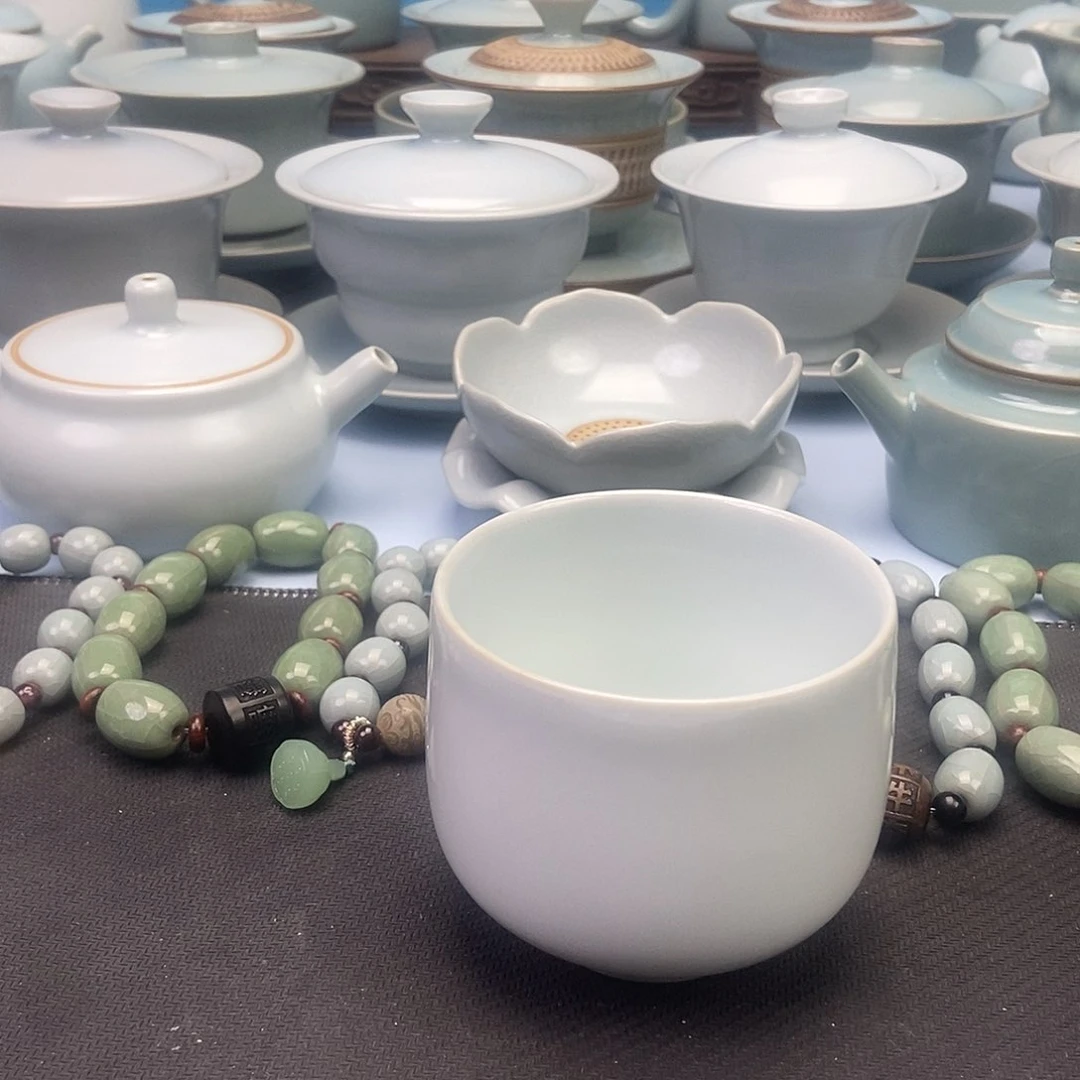 杯月白龙蛋杯原矿原釉原产地