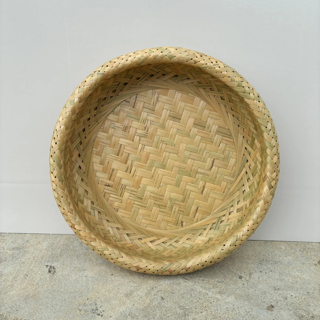 竹青双层收纳篮鸟巢型