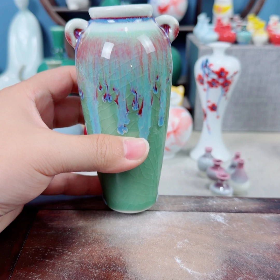 陶瓷手工小花器摆件