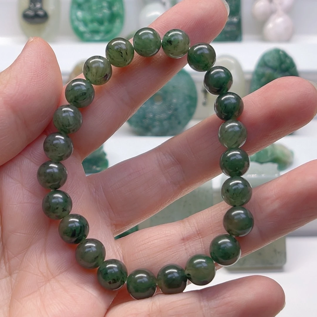 未镶嵌独山玉手串23颗卡8