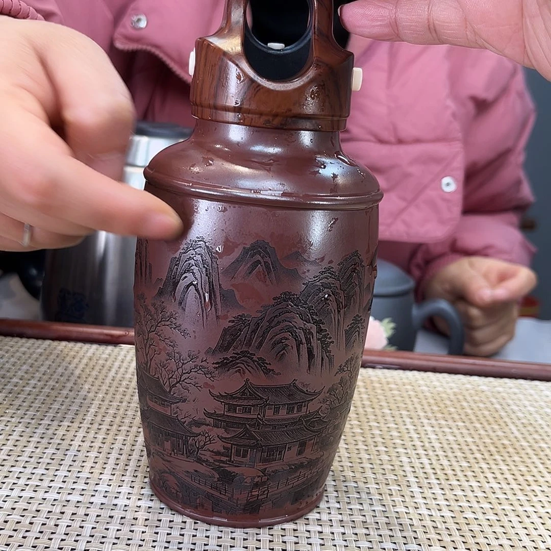 紫砂茶杯宜兴紫砂保温杯