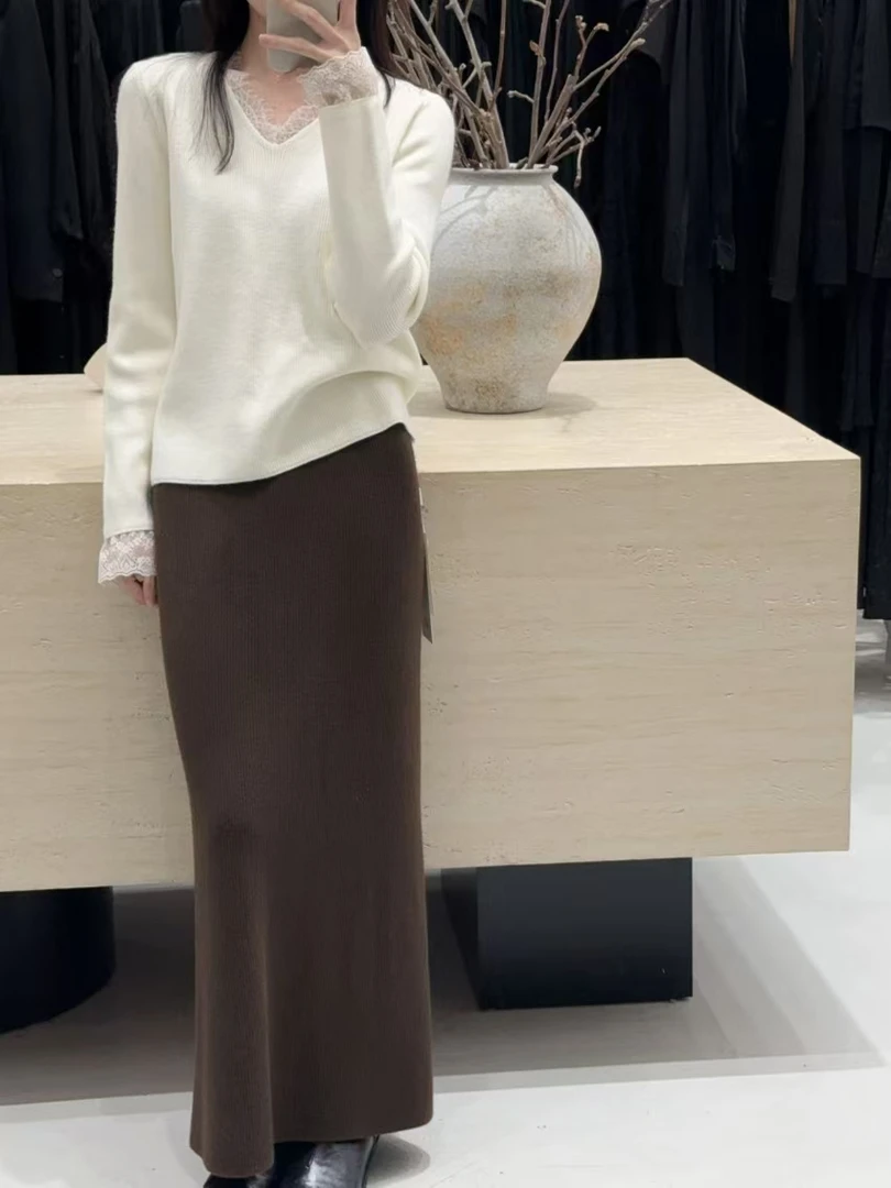 Mary（825#）气质显瘦蕾丝花边上衣kc