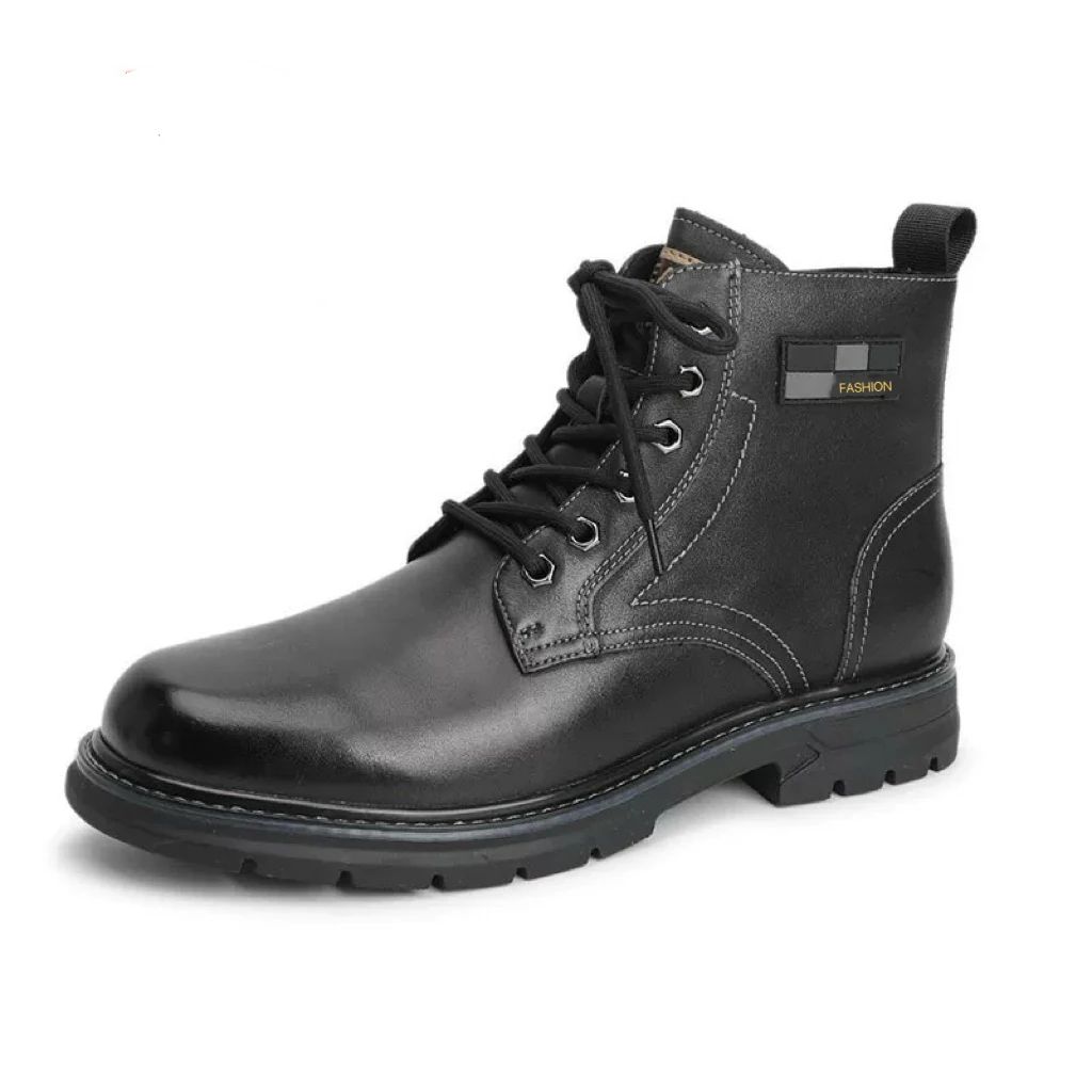 康奈官方正品/机车风工装靴拉链设计与复古质感的硬核碰撞37044