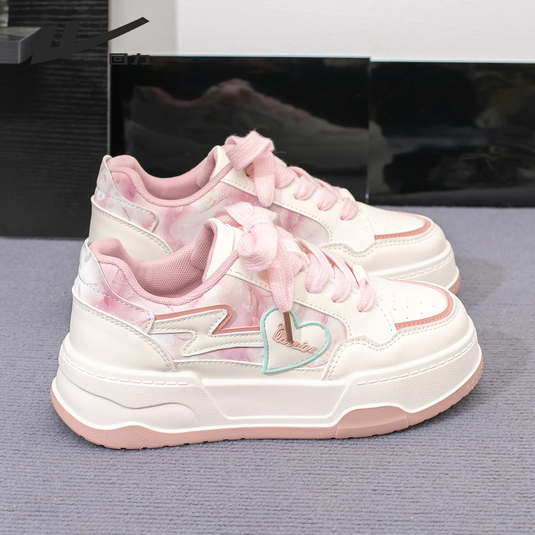 【清仓】回力厚底小白鞋女2025秋季百搭透气增高软底小众休闲板鞋